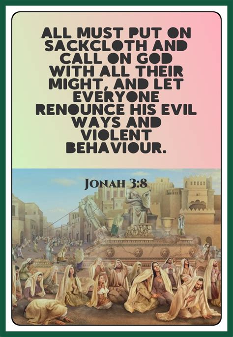 Jonah 3:8 in 2021 | Prophet jonah, Jonah, Evil