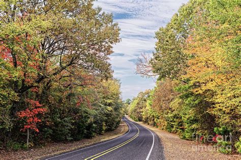 Idyllic Drive through Fall Colors in the Piney Woods of East Texas ...