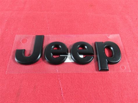 JEEP WRANGLER Flat Black Jeep Front Grille Emblem Nameplate NEW OEM MOPAR | eBay