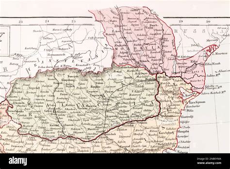 Old map location wallachia hi-res stock photography and images - Alamy