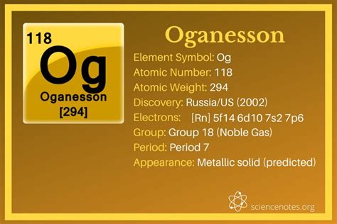 Oganesson Facts - Element 118