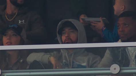 Eminem, Hailie and Natan Watching Detroit Lions vs Carolina Panthers ...