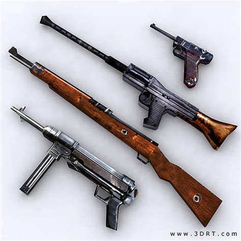 WW2 lowpoly german firearms free VR / AR / low-poly 3D model | CGTrader