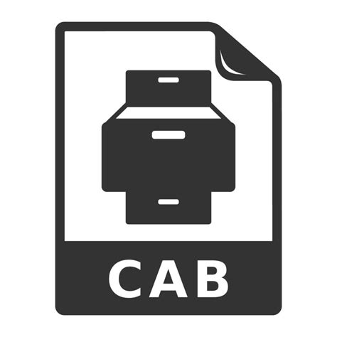 Black and white icon cab file format 14031476 Vector Art at Vecteezy