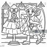 Vetores De Desenho Costureira E Vestido Do Dia Trabalho Para  sketch template