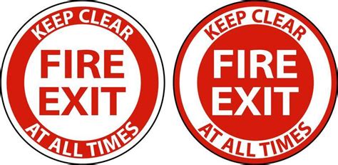 Fire Exit Keep Clear Vector Art, Icons, and Graphics for Free Download