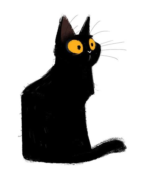 Daily Cat Drawings in 2020 | Black cat art, Black cat drawing, Cats illustration