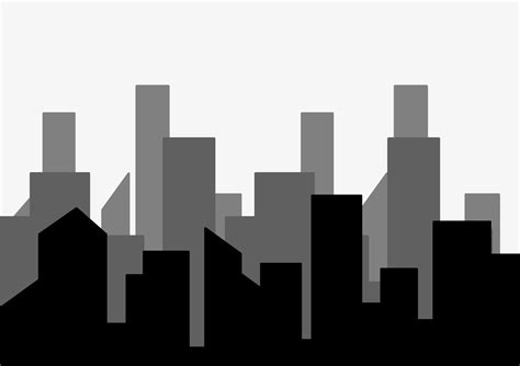 City Building Silhouette Background . Cityscape and Skyline Silhouette ...