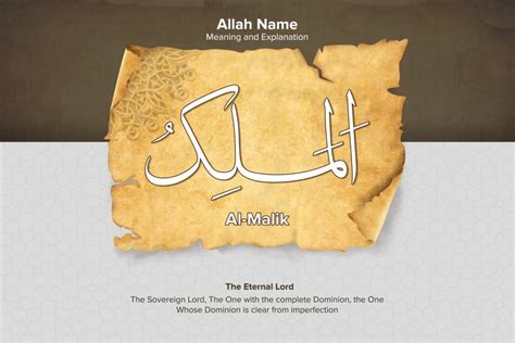 Al Malik Meaning and Explanation Design (1034482) | Illustrations ...