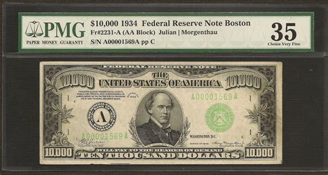 Ten Thousand Dollar Bill - Chase | Federal reserve note, Money notes, Federal reserve