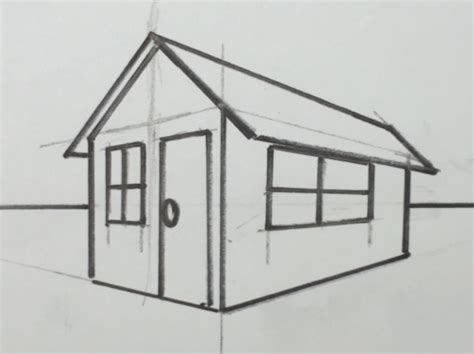 How to Draw a 3D House with Two-Point Perspective