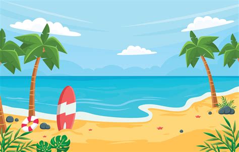 Beach Holiday Summer Background 7076104 Vector Art at Vecteezy