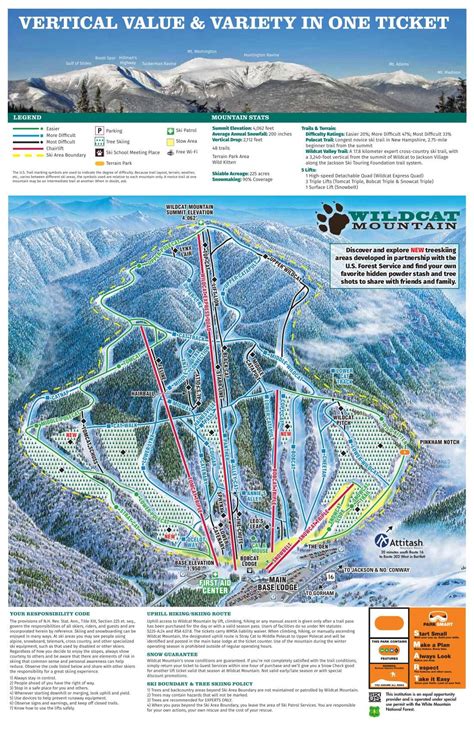 Wildcat Mountain Piste Map / Trail Map