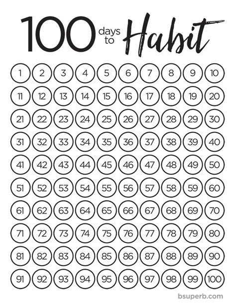 Habit Tracker - Free Printable - B Superb. | Tracker free, Habit ...