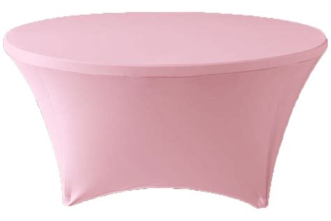 Gowinex Pink 6 ft. 72 inch Round Spandex Tablecloth Fitted Table Cover ...