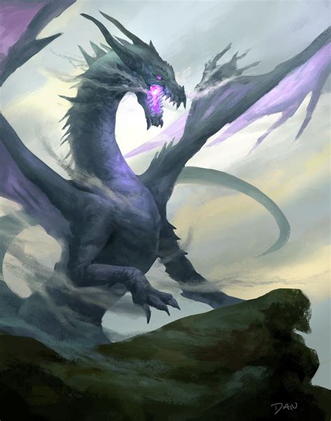 ArtStation - Doodle purple dragon :)