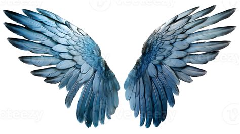 blue angel wings ornament isolated on transparent background ,generative ai 25256834 PNG