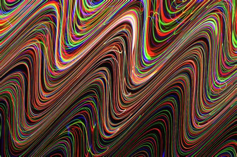 Colorful Wavy Lines Abstract Digital Art by Gaby Ethington - Fine Art ...