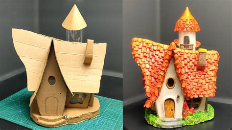 How to make a lovely fairy house using cardboard! - YouTube