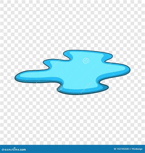 Puddle of Water Icon, Cartoon Style Stock Vector - Illustration of rain, blue: 152745228