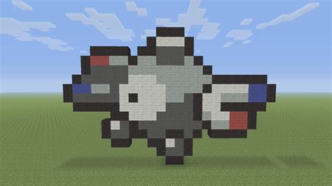 Minecraft Pixel Art - Magnemite Pokemon #81 - YouTube