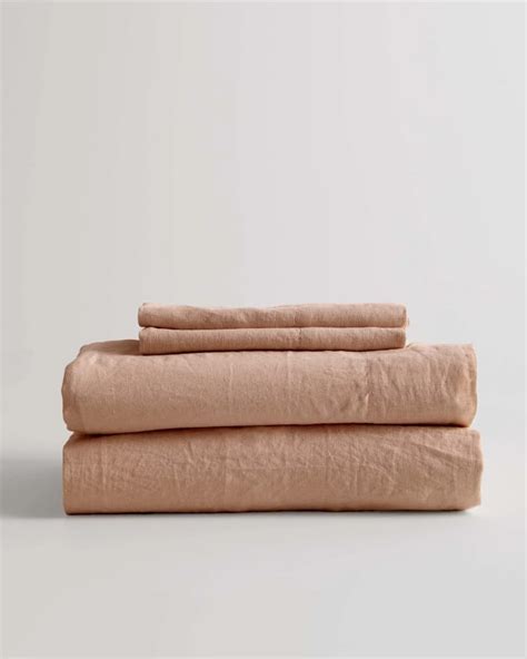 Quince European Linen Sheets Desert Sunset Color Launch | Apartment Therapy