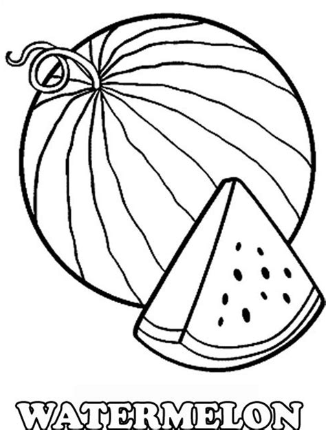 Watermelon Printable Coloring Pages - Printable Word Searches