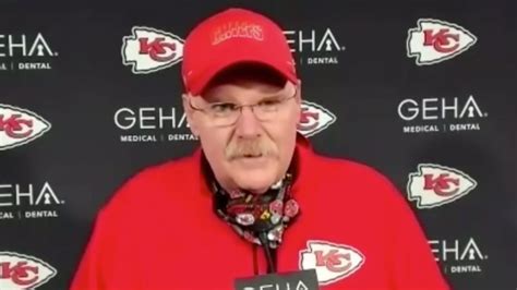 Kansas City Chiefs head coach Andy Reid discusses his fogged-up face shield in K.C.'s Week 1 win