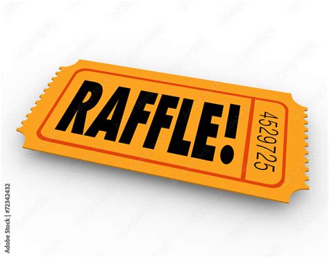 Raffle Ticket Word Enter Contest Winner Prize Drawing Stock ...