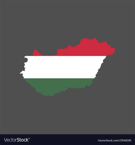 Hungary Flag Map