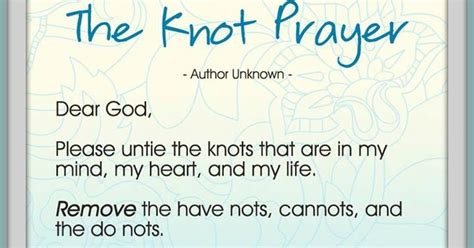 The Knots Prayer Printable