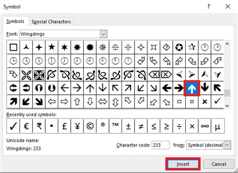 Wingdings 2 Character Map