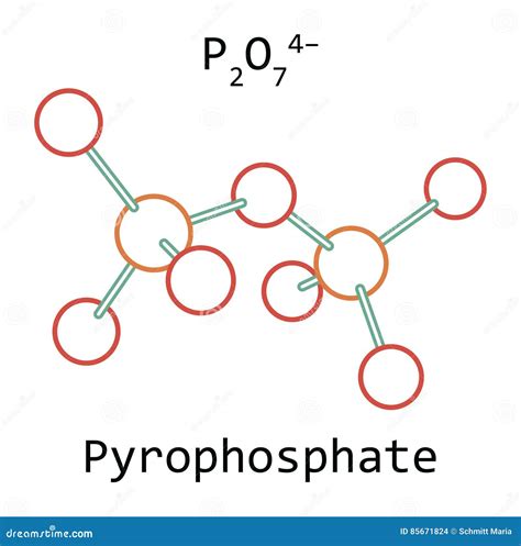 Molecule Pyrophosphate stock vector. Illustration of graphic - 85671824