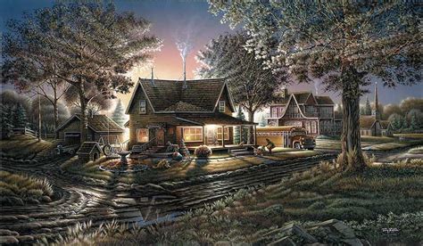 His First Day | Terry redlin, Terry redlin paintings, Cabin art