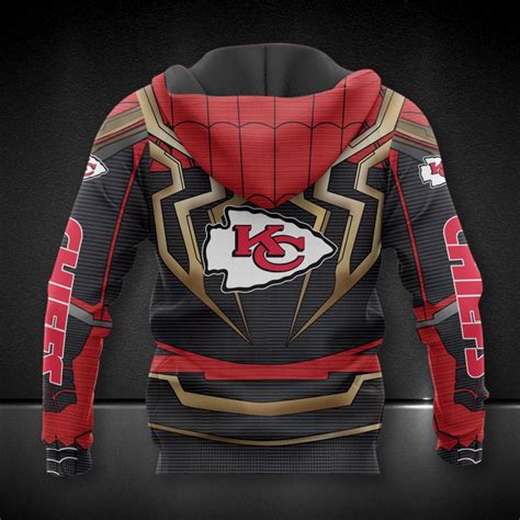 NFL Kansas City Chiefs Red Spider Man Zip Up Hoodie