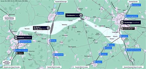 East-West rail line route chosen | Route, East west, Saint neots