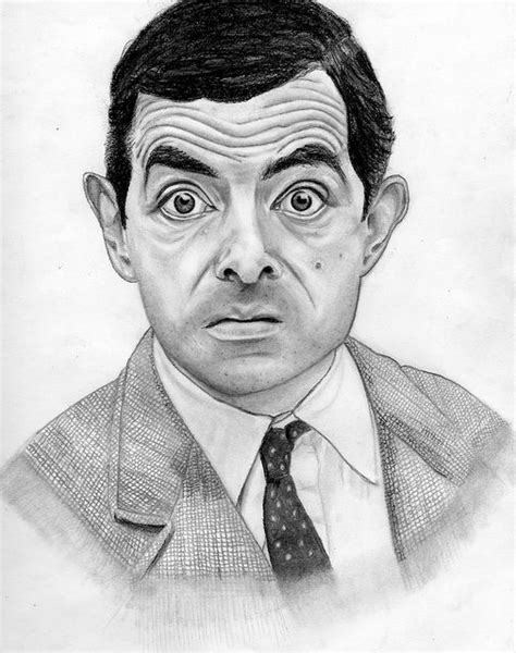 Mr. Bean charcoal portrait | Art drawings sketches creative, Art ...