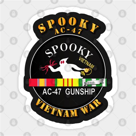 Spooky AC - 47 - Vietnam War w SVC Ribbons - Spooky Ac 47 Vietnam War W Svc Ribbons - Sticker ...