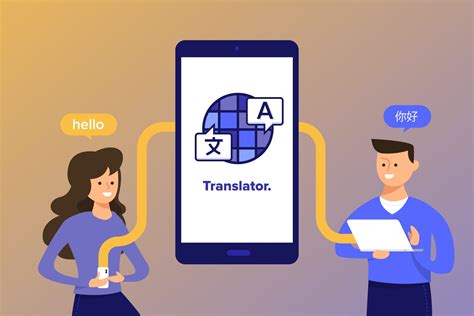 personas que usan la aplicación de traducción de idiomas 2159436 Vector ...