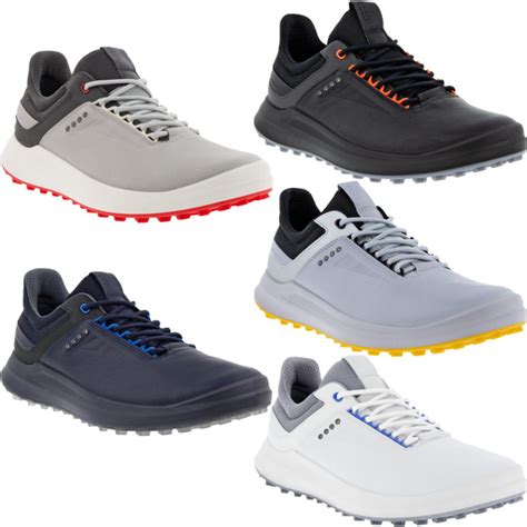 ECCO Mens Golf Core HYDROMAX Waterproof Leather Golf Shoes Trainers | Wish