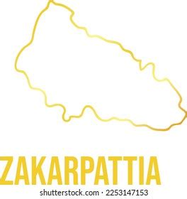 Zakarpattia Map West Ukrainian Region Stock Vector (Royalty Free ...