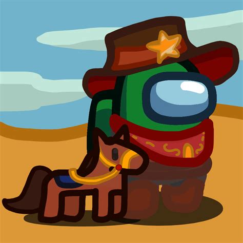 Hey! I made a Sheriff suit, a sheriff hat and a horse! Hope ya like it! : r/AmongUs