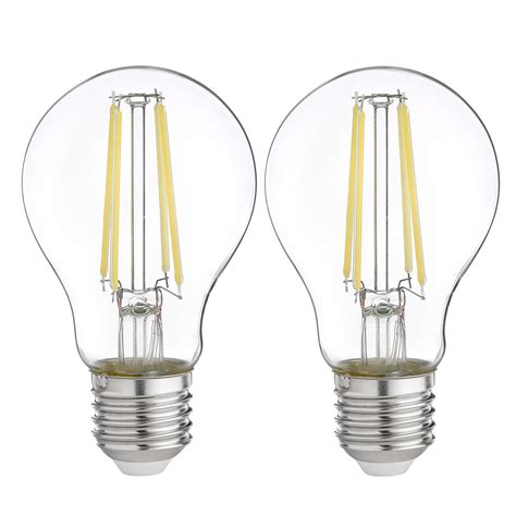 4 X 7W LED Equiv 60W Filament Light Bulbs 2700K Warm White 240V ES/E27 ...