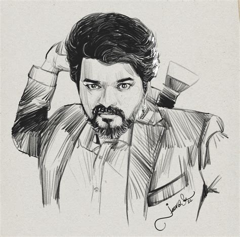 Jeeva Artist - Beast Thalapathy Vijay Pencil Sketch 2022 #beast #Thalapathyvijay #vijay #actorvijay