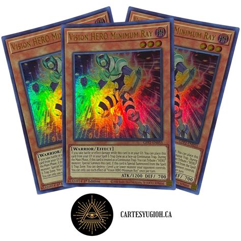 Vision HERO Minimum Ray (Playset x3) - Cartes Yu-Gi-Oh