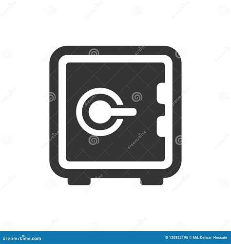 Bank Locker Icon stock vector. Illustration of vault - 120823195