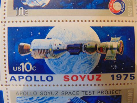 US Apollo and Russian Soyuz stamps 1975 | Etsy