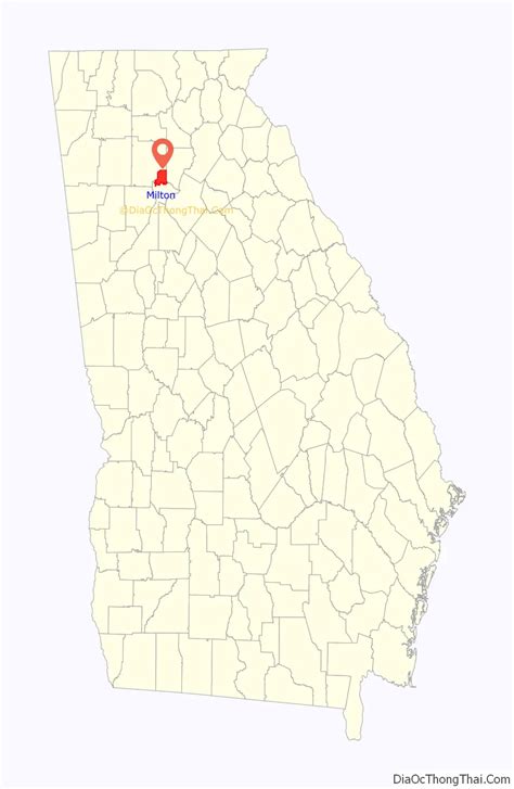 Map of Milton city, Georgia - Thong Thai Real