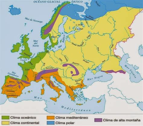 Mapa de Europa: Climas | Social Hizo