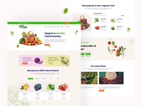 Organic Food Delivery Website by Kanij Riya on Dribbble